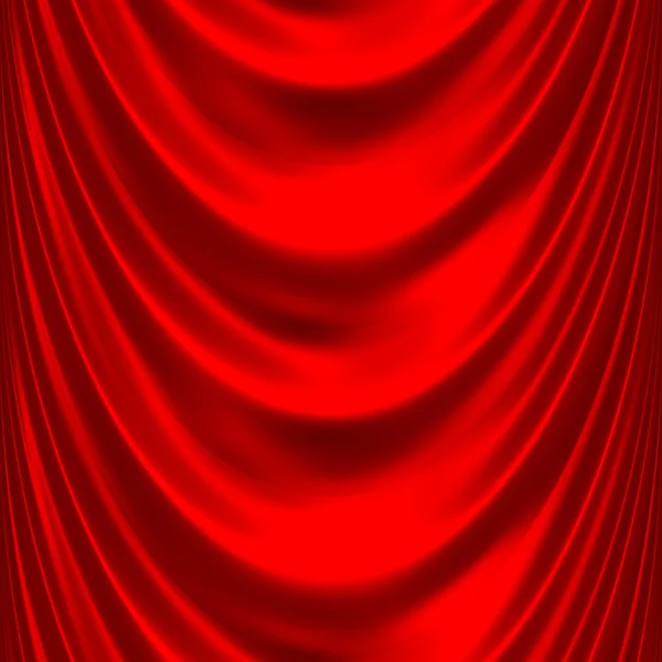 Rosso raso grande drappeggio 2 — Foto Stock