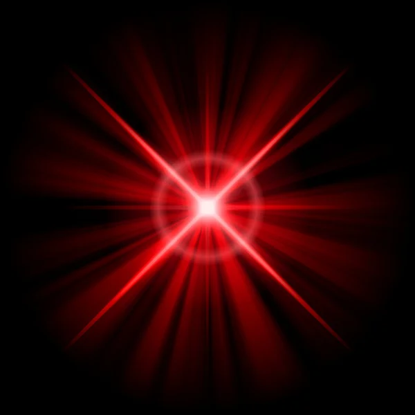 赤い星の放射 — ストック写真