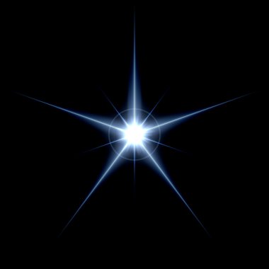 Regular blue star clipart