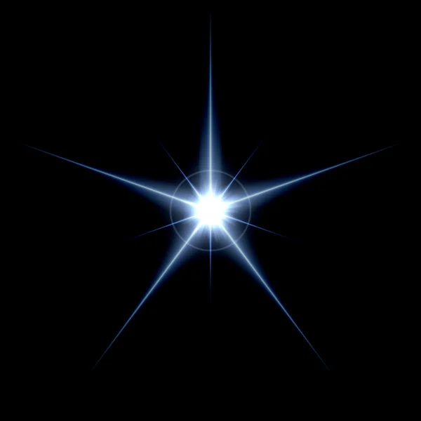 Pravidelné modrá hvězda — Stock fotografie