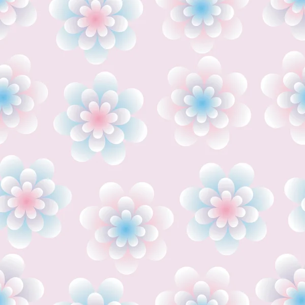 Sömlös pastellfärgade blommor — Stockfoto