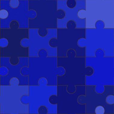 Blue jigsaw clipart