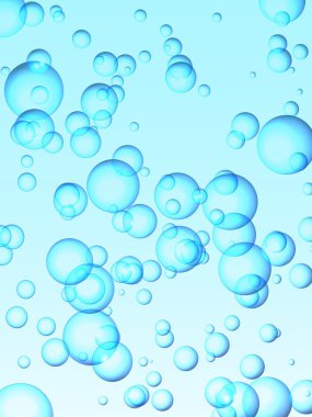 Blue water bubbles clipart