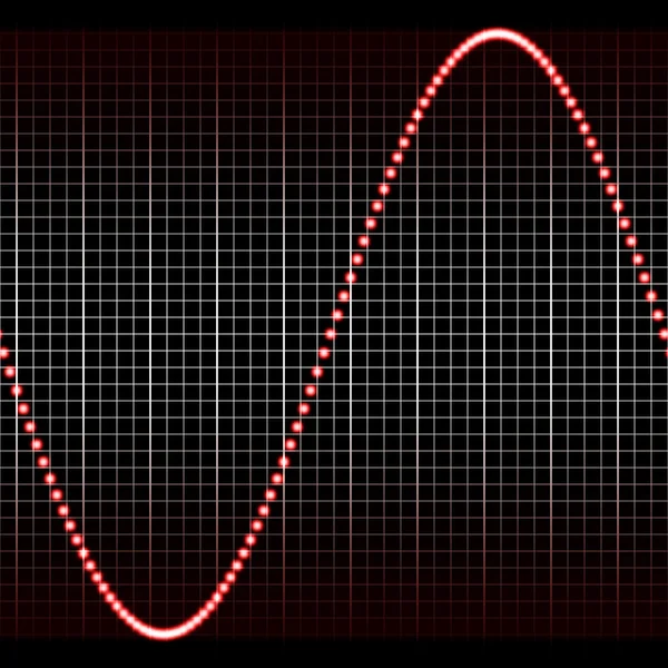 Sl シンプルな赤の音の波 — ストック写真