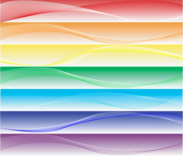 Smooth rainbow banners — Stock Photo, Image