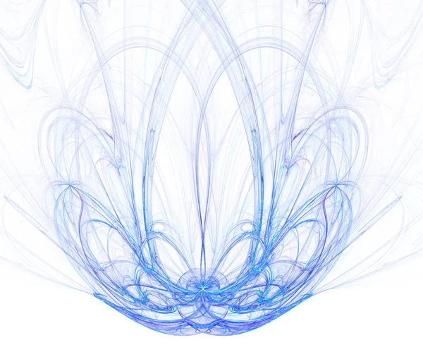 Blauwe fractal fontein — Stockfoto