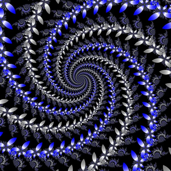 Bluesilverspiral2 — 图库照片