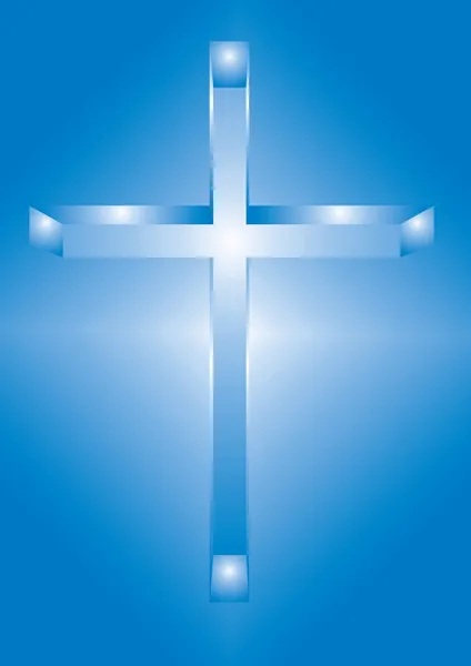 Simple Blue Cross — Stock Photo, Image