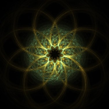 fractal forming a mandala clipart