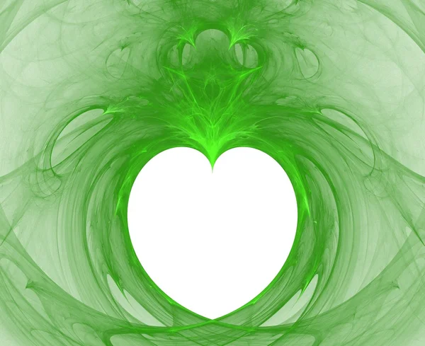 Зеленое сердце — стоковое фото