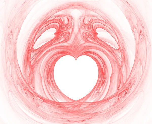 Okřídlený růžové srdce — Stock fotografie