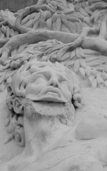 Klassisches marmorweißes Zeus Gesicht — Stockfoto