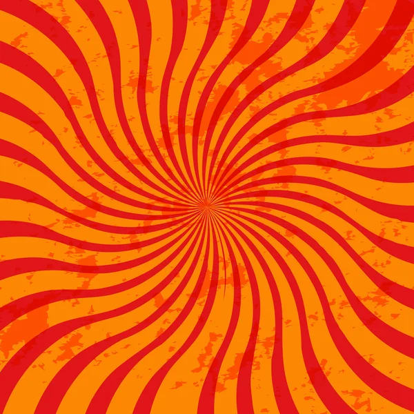 Rode grunge sunburst swirl. — Stockfoto