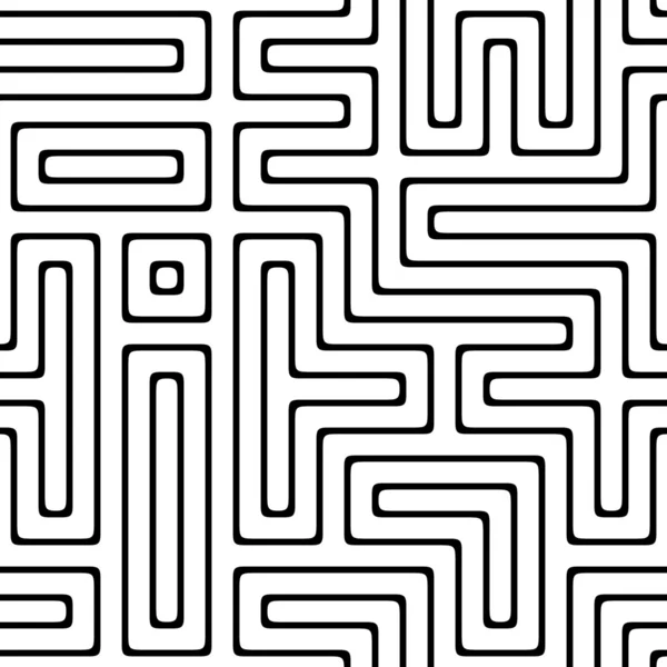Bianco e nero sfondo astratto con labirinto complesso — Foto Stock
