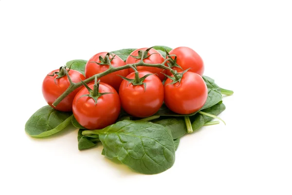 Salada de tomate e espinafre Imagens De Bancos De Imagens