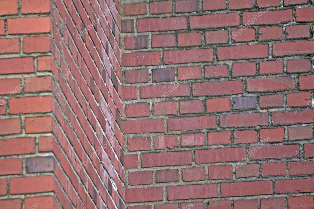 Red Brick Wall Illusion Challenge ⬇ Stock Photo, Image by © mwp1969