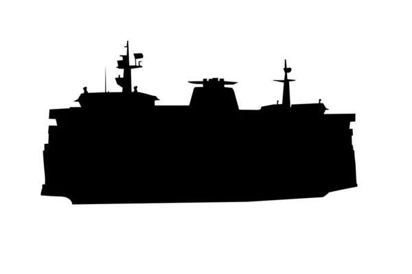 Veerboot silhouet — Stockfoto