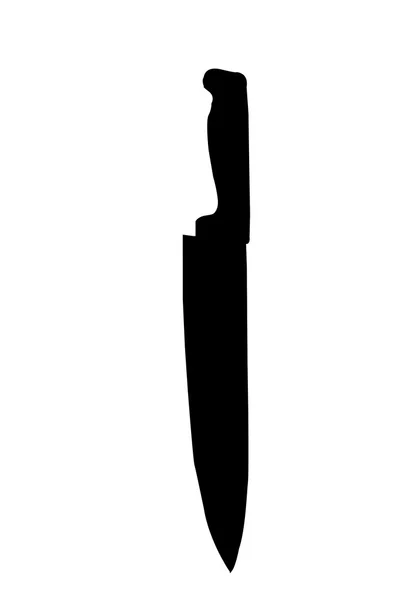 Kuchyňský nůž siluetu — Stock fotografie