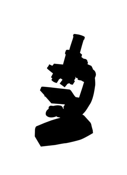 Silhouette del microscopio — Foto Stock