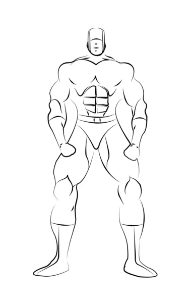 Male Superhero Line Drawing — Stock Photo © mwp1969 #2511091