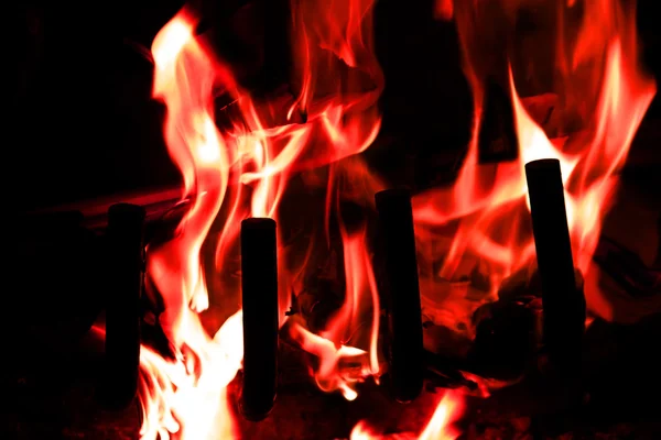 Plameny ohně pekla — Stock fotografie