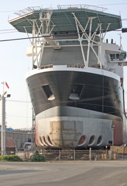 Drydocked Ship or Tanker clipart