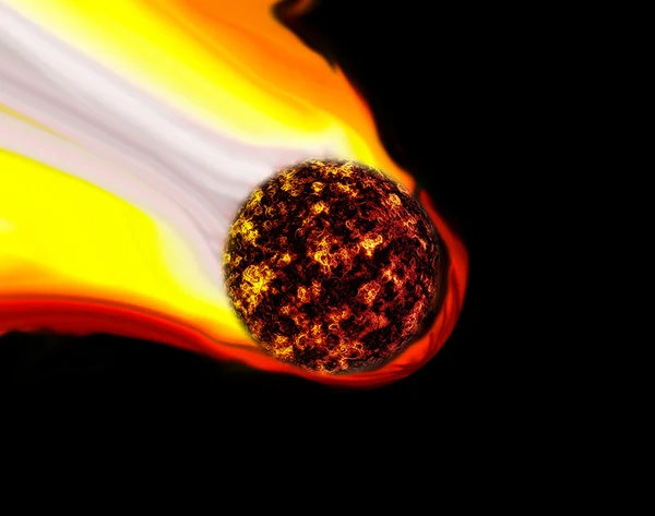 Estrela ou cometa que atira no meteorito — Fotografia de Stock
