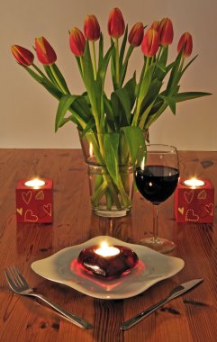 Romantic dinner clipart