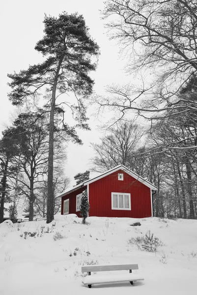 Szwedzki widok zima — Zdjęcie stockowe