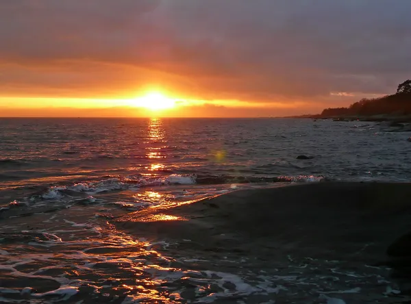 stock image Baltic sea sunset