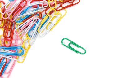 Color paperclips clipart