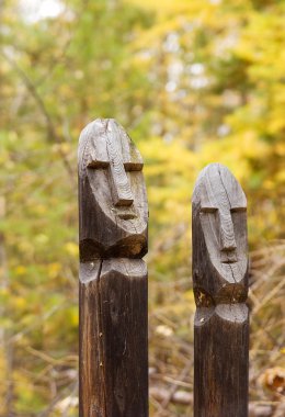 Northern peoples totems clipart