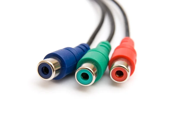 Três conectores coloridos — Fotografia de Stock