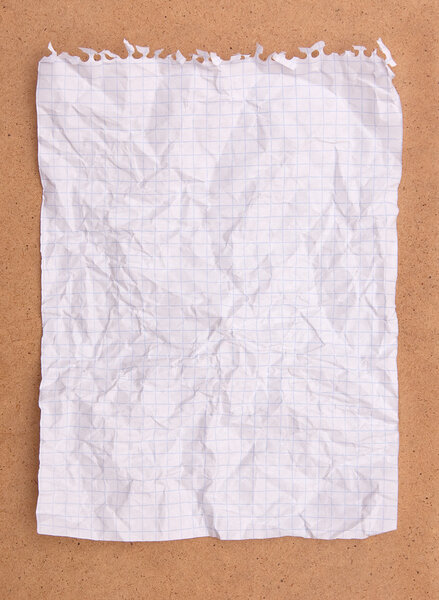 Crumpled note paper