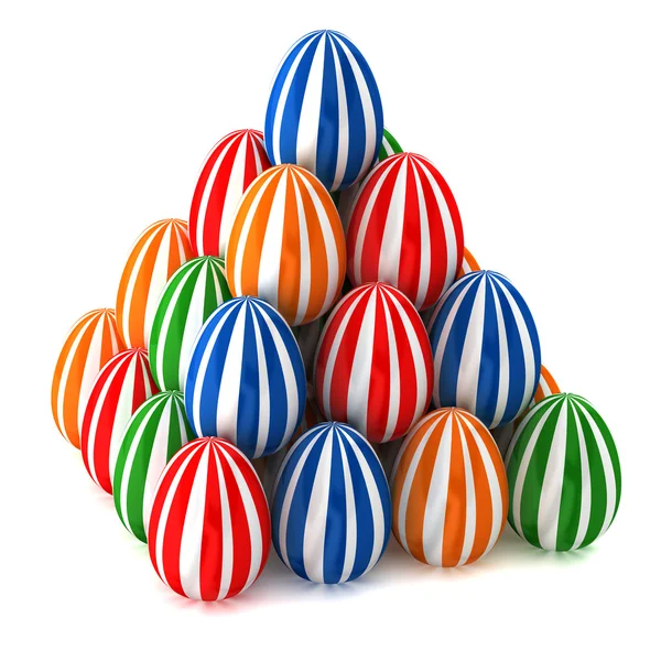 Huevos de Pascua piramida — Foto de Stock