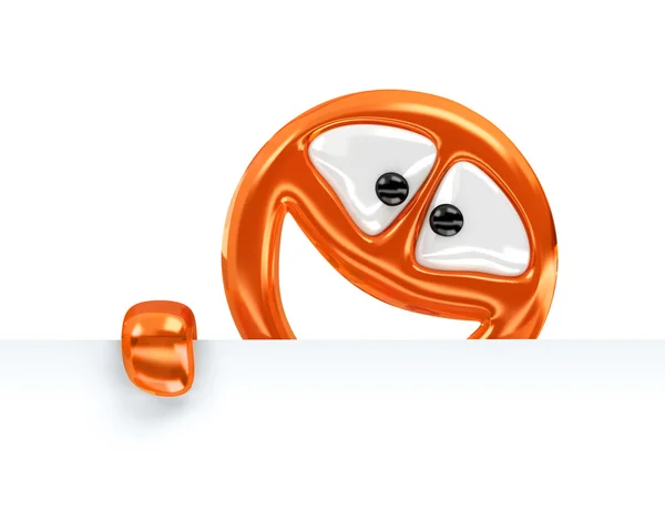 Oranje karakter — Stockfoto