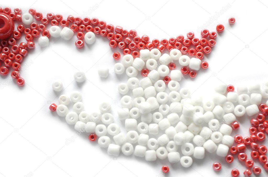 Red and white beads