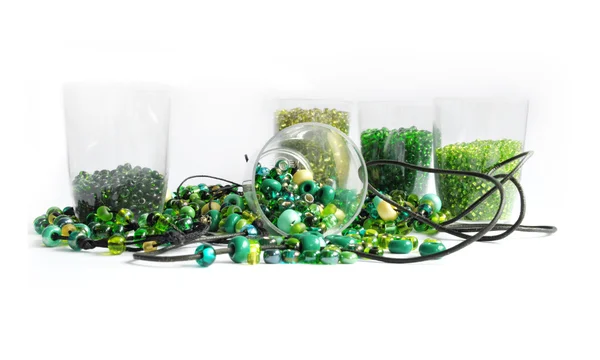 绿色珠子 — 图库照片
