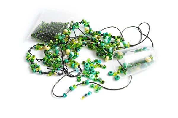 绿色珠子 — 图库照片