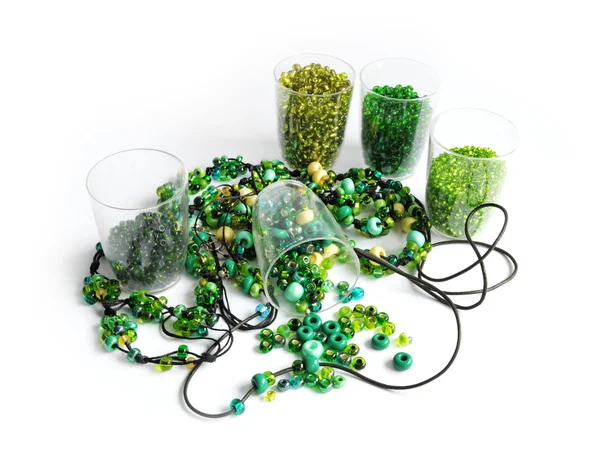 stock image Green beads