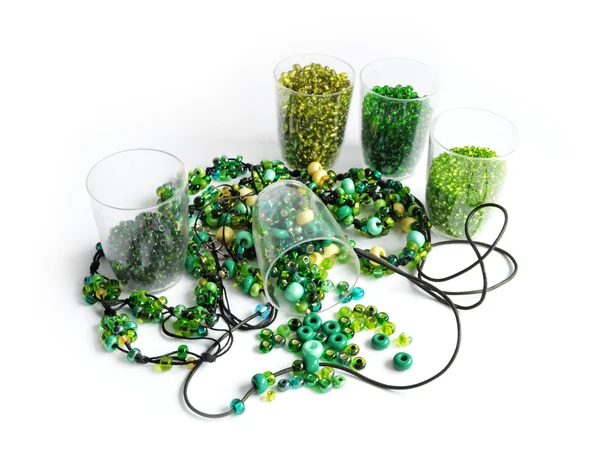 Stock image Green beads