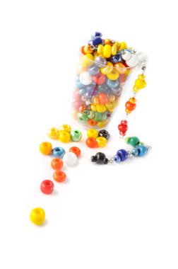 Colored glass beads clipart