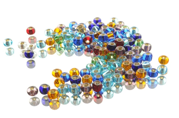 Colored transparent beads — Stock Photo, Image