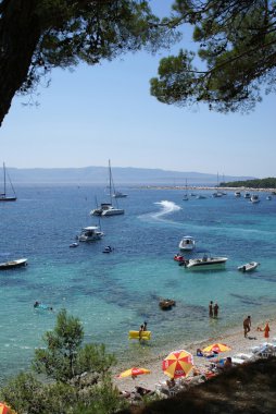 Beach on the Bol foreland, Croatia clipart