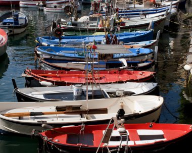 Camogli şehir görünümü, liguria, İtalya