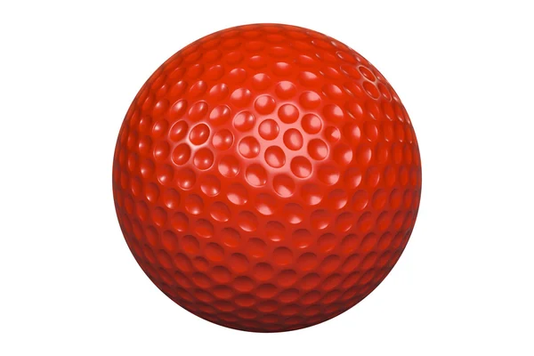 Golfball-IsolatedRed — Stock Photo, Image