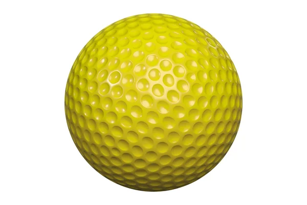 Amarelo isolado de golfball — Fotografia de Stock
