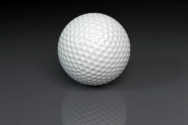 GolfballWhiteOnGrey — Stock Photo, Image