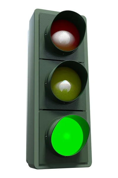 Trafficlightgreen — Stockfoto