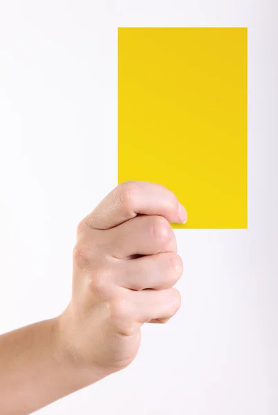 Żółta kartka — Zdjęcie stockowe